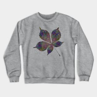 Glam Rainbow Metallic Leaf Crewneck Sweatshirt